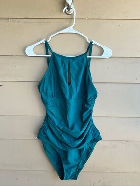 Ellen Tracy One Piece Bathing Suit Size 10 Summer Beach Vacation Resortwear